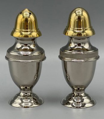 نمکدان فلزی سیلور و طلایی جنس برنجی ساخت هند