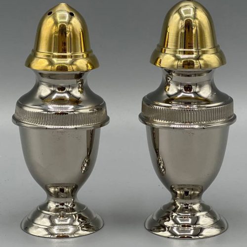 نمکدان فلزی سیلور و طلایی جنس برنجی ساخت هند