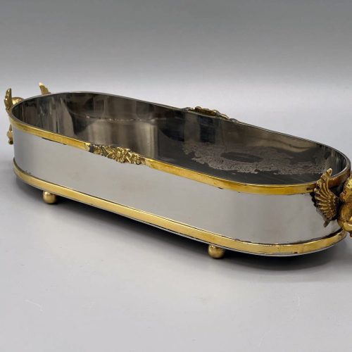 جعبه ، ظرف کارد و چنگال با دستگیره فرشته برنجی ساخت هند