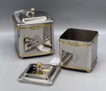 بانکه استیل با تزئین گل برنجی ساخت هند