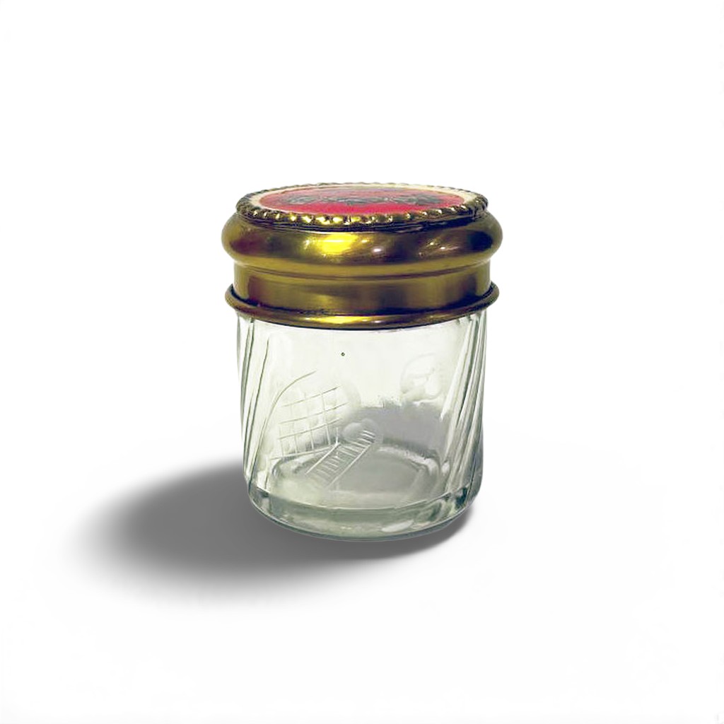 بانکه شیشه ای درب برنجی طرح قدیمی ساخت هند