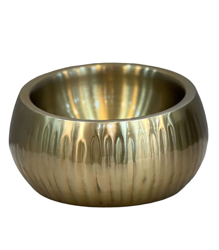 کاسه استیل دوجداره طلایی مناسب برای میوه و تنقلات ساخت هند