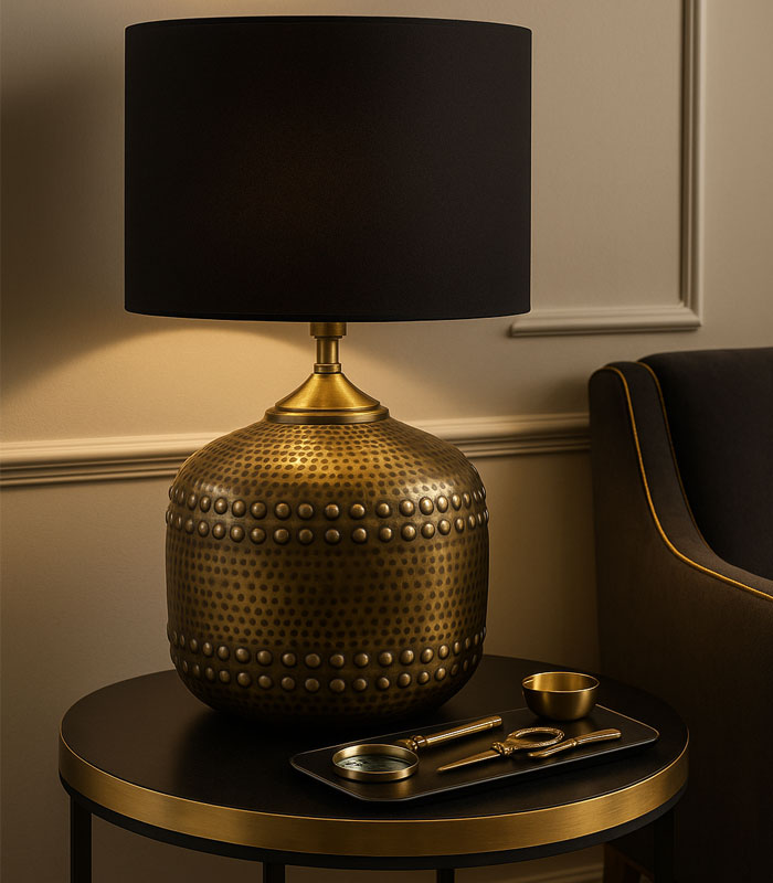 آباژور چکش کاری شده رنگ برنز