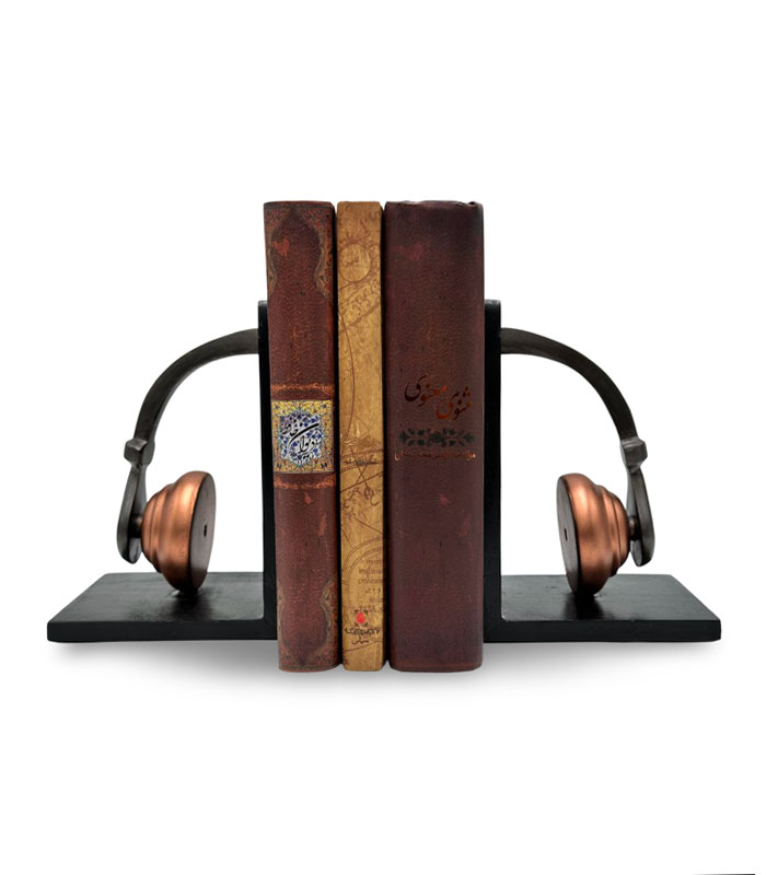 هولدر ، غش گیر کتاب طرح هدفون جنس رزین و فلز