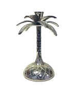 شمعدان فلزی طرح درخت نخل با آبکاری نیکل