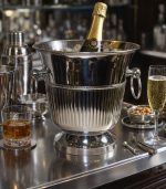 ظرف یخ و بطری برنجی آبکاری شده ساخت هند با کیفیت بالا | گالری ماهک