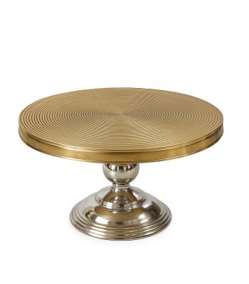 میز جلو مبلی گرد طلایی آلومینیوم هندی