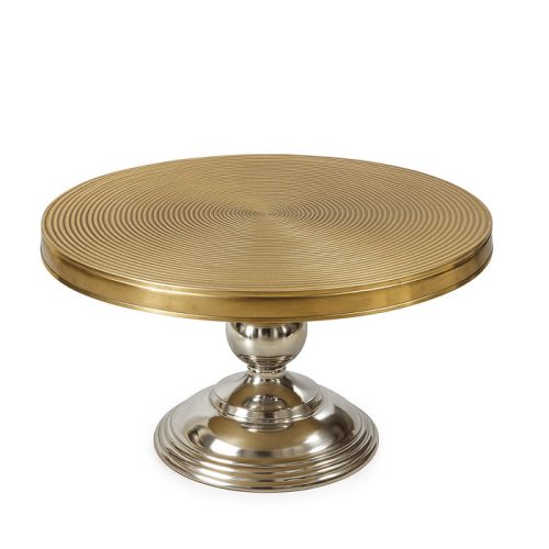 میز جلو مبلی گرد طلایی آلومینیوم هندی