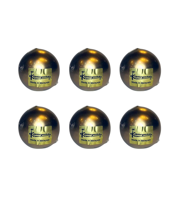 بسته 6 عددی شمع توپی قطر 6 سانت طلایی ساخت مالزی