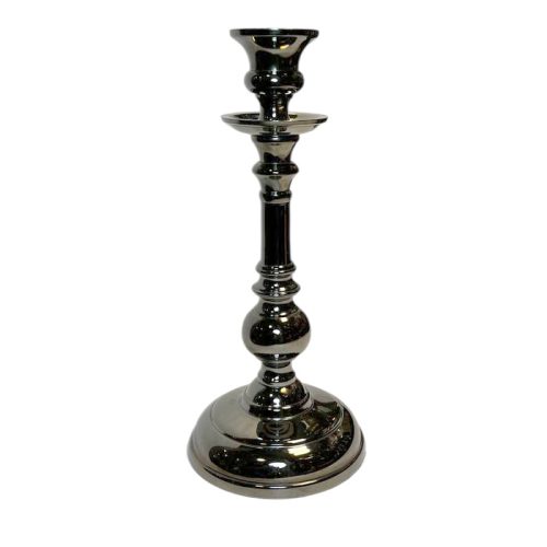 شمعدان فلزی دودی آبکاری نیکل ساخت هند