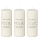 شمع استوانه سفید سایز 5*15 سانتی متر برند کلاسیک classic 5*15cm white candle