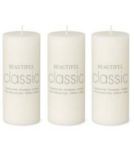 شمع استوانه سفید سایز 5*15 سانتی متر برند کلاسیک classic 5*15cm white candle