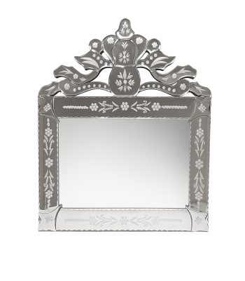 آینه ونیزی رومیزی تراش‌دست با قاب کلاسیک و شاسی MDF – ابعاد ۴۵×۲۸ سانتی‌متر