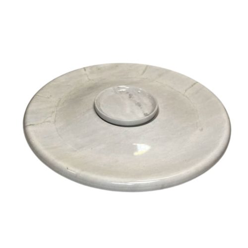 بشقاب سنگی صیقلی دیپ دیش با ظرف سس جداگانه داخل آن، قطر ۳۵ سانتیمتر، مناسب سرو مزه