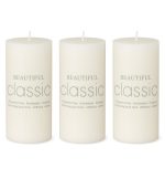 شمع استوانه سفید سایز 5*12.5 سانتی متر برند کلاسیک classic 5*7.5cm white candle