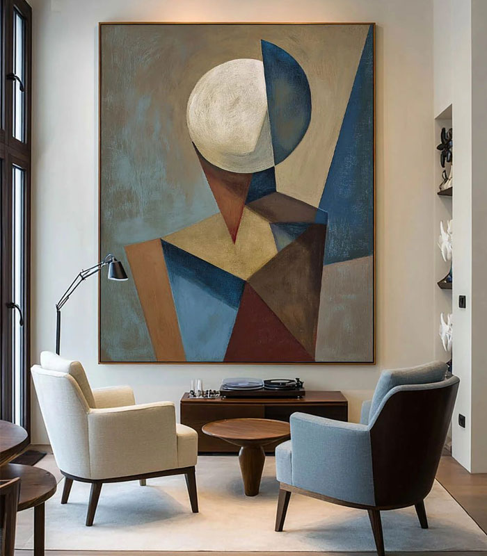 چیدمان قاب عکس و تابلو دیواری در دکوراسیون پذیرایی لوکس