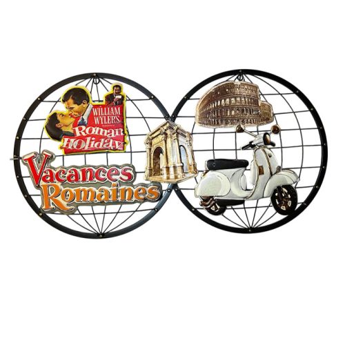 تصویر تابلو فلزی چاپ برجسته طرح روم باستان – ابعاد ۴۰×۸۰ سانتی‌متر