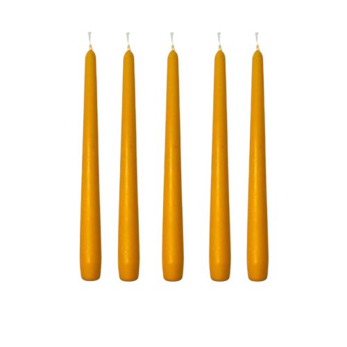 شمع قلمی  نارنجی 25 سانتی (بسته ۵ عددی) – برند Gies ساخت آلمان