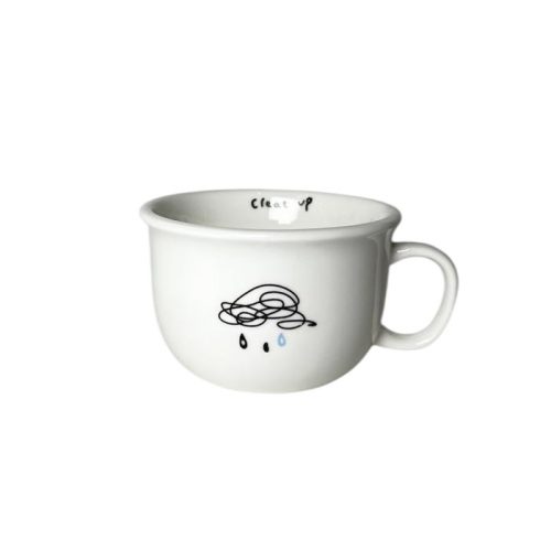 فنجان سرامیکی فانتزی سفید مناسب سرو چای و قهوه