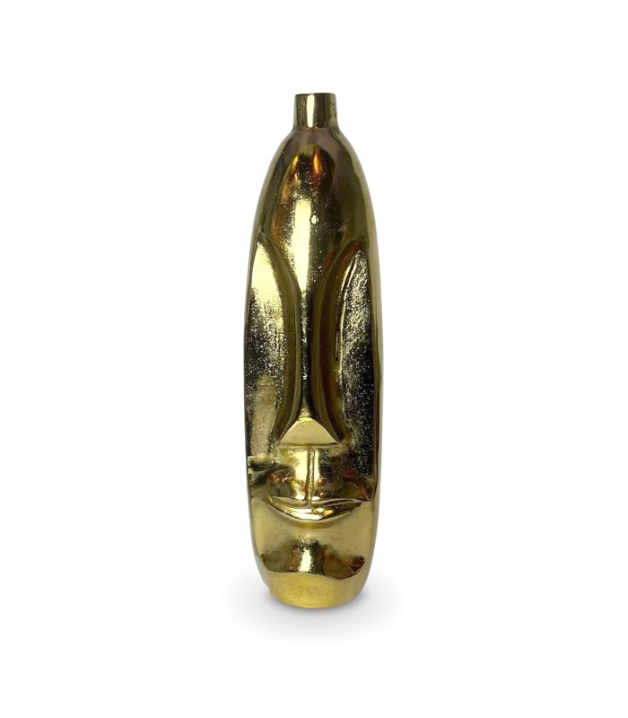 گلدان فلزی طرح صورت دست‌ساز | آلومینیوم و نیکل