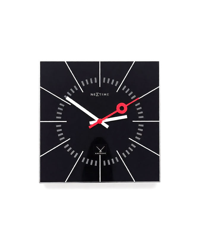 ساعت دیواری شیشه‌ای بی‌صدا NeXtime هلند