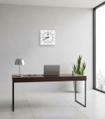 ساعت دیواری شیشه‌ای NeXtime هلند سایز 35×35 سانت با موتور بی‌صدا – گالری ماهک