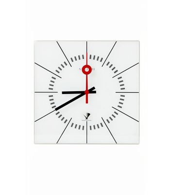 ساعت دیواری شیشه‌ای NeXtime هلند سایز 35×35 سانت با موتور بی‌صدا – گالری ماهک
