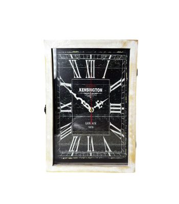 ساعت رومیزی و دیواری چوبی وینتیج روستیک با صفحه کلاسیک و موتور بی‌صدا