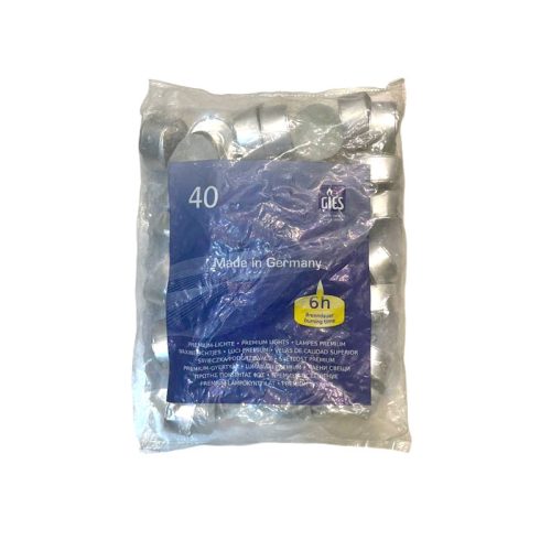 شمع وارمر برند gies ساخت آلمان بسته 40 عددی با زمان سوخت 6 ساعت