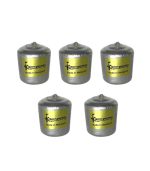 بسته 5 عددی شمع قطر 4 سانت نقره ای متالیک برند کامه یاما ساخت مالزی | خرید از گالری ماهک