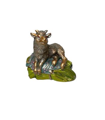 جا جواهری طرح گوسفند پیوتر دست ساز با درب آهنربایی 8×7×6 سانتی ساخت چین ماهک گالری