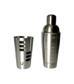 شیکر استیل مات 400 میل با لیوان جدا و حک فرمول کوکتل ساخت چین ماهک گالری