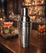 شیکر استیل مات 400 میل با لیوان جدا و حک فرمول کوکتل ساخت چین ماهک گالری