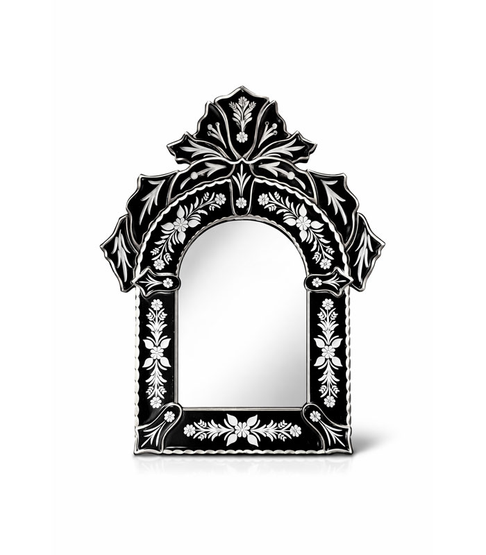 آینه ونیزی رومیزی با تراش و حکاکی دست ساز