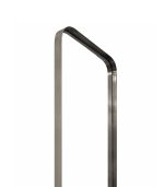 آینه دیواری قدی 130×35 با فریم تسمه استیل طلایی مات باریک و شیشه شفاف بدون موج