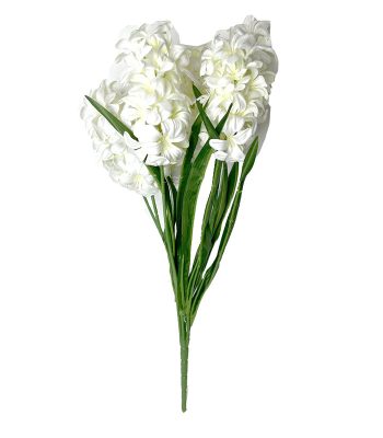 گل سنبل مصنوعی سفید دسته ای | خرید از گالری ماهک