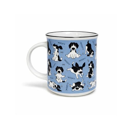 ماگ سرامیکی آبی با طرح سگ کارتونی