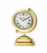 ساعت رومیزی پایه مستطیل طلایی طرح کلاسیک ساخت هند