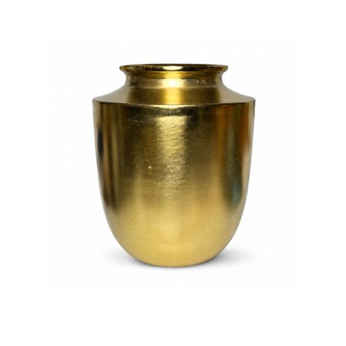 گلدان ریخته‌گری دستی طلایی ارتفاع 30 سانتی‌متر