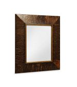 آینه دیواری چوب طبیعی دست‌ساز 70×90 سانت قاب داخلی 40×60