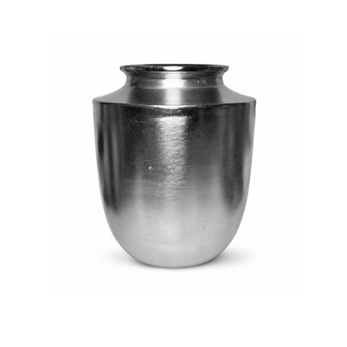 گلدان ریخته‌گری دستی نقره ای ارتفاع 40 سانتی‌متر