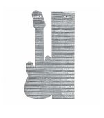 تابلو فلزی طرح Rock با گیتار وینتیج ساخته شده از چوب و فلز دست‌ساز مناسب دکوراسیون صنعتی