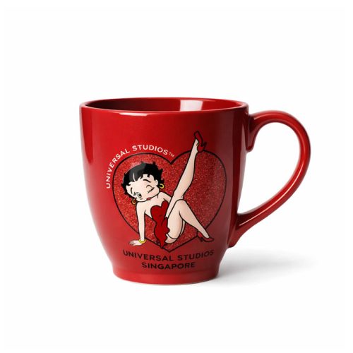 ماگ سرامیکی اورجینال Betty Boop قرمز با طرح برجسته و ستاره اکلیلی سه‌بعدی ساخت تایلند